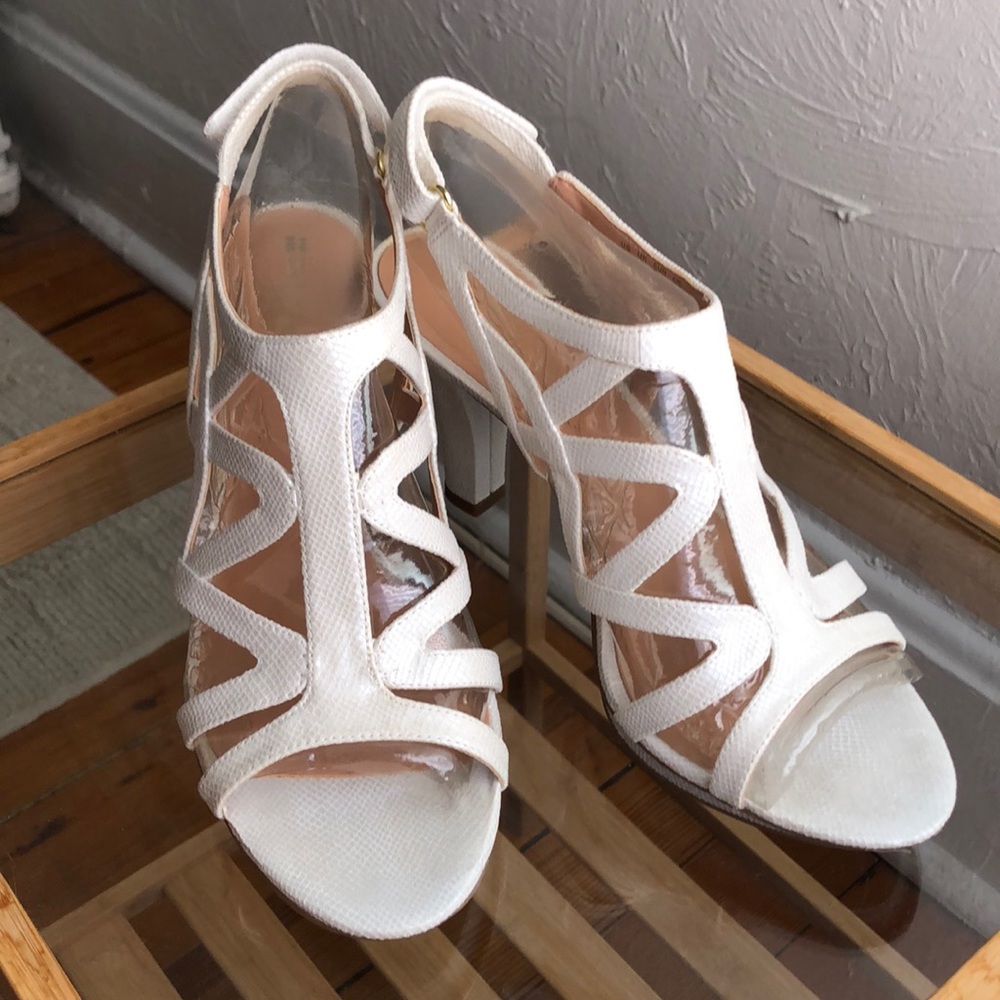 Naturalizer Danya sandals, white iguana